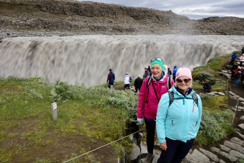 Chris and Adrienne at Detifoss falls