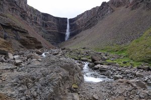 Finally able to view Hengifoss waterfall and basalt columns