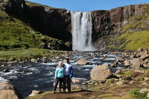 Chris and Roger at Gufufoss Falls near Seyðisfjörður