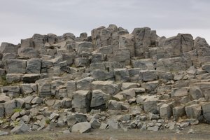 Basalt columnar blocks