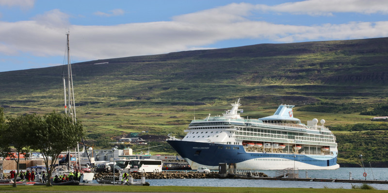 Cruise ship in Akureyri harbour