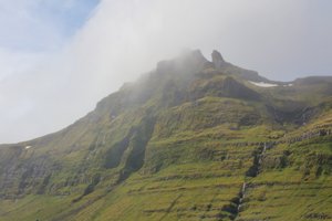 Above Kirkjufellsfoss falls