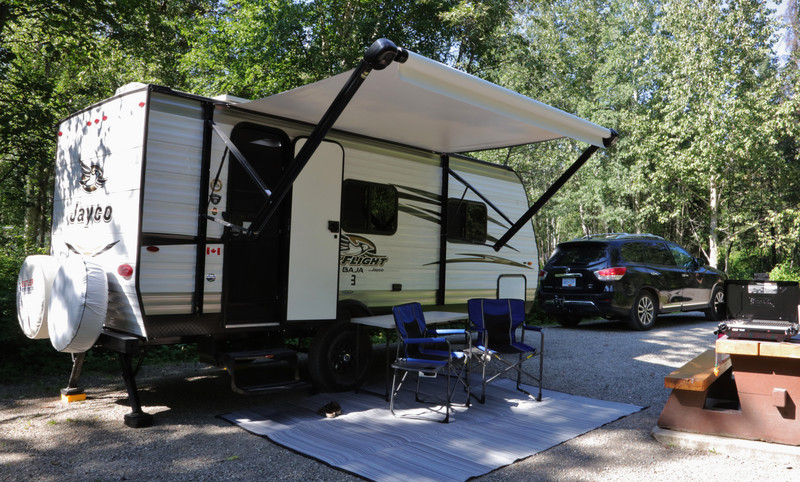 Camping at Liard River Hot Springs Park