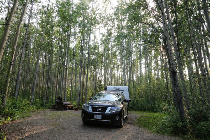 Camping in the Poplars at Charlie Lake