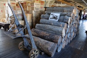 1/3 cord load of firewood on the Klondike Riverboat