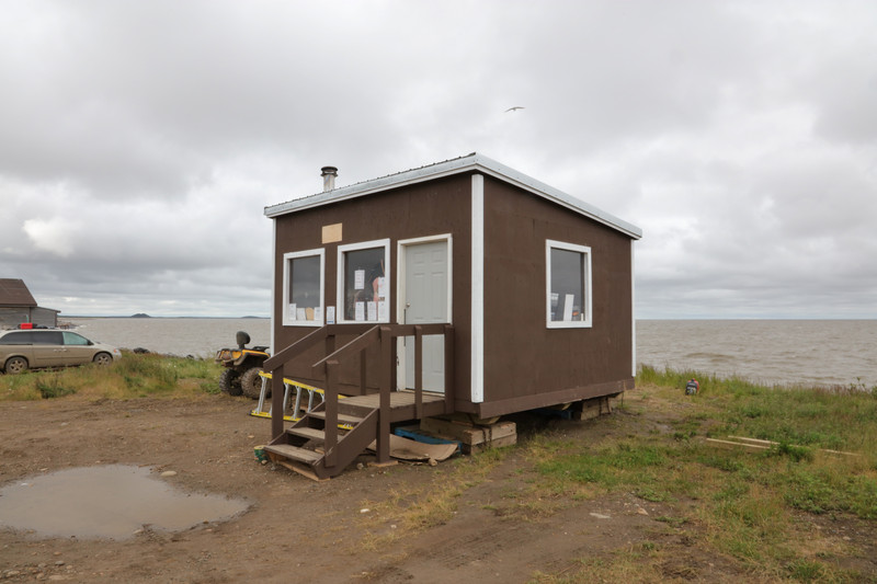 The tourism shack on the north point at Tuktoyaktuk