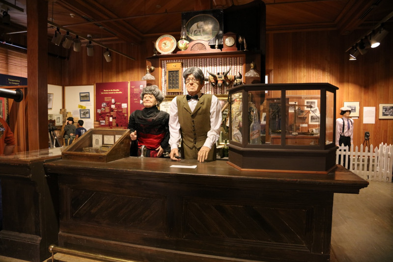 Historic Dawson City display at city museum