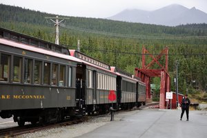 The White Pass & Yukon Route railway in Carcross, Yukon