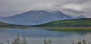 View along highway between Carcross and Whitehorse