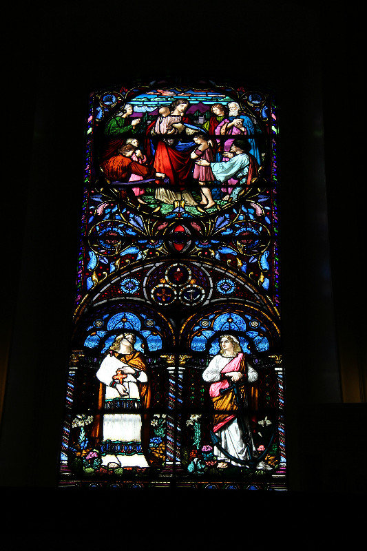 Stained glass inside St. Ann's Church.