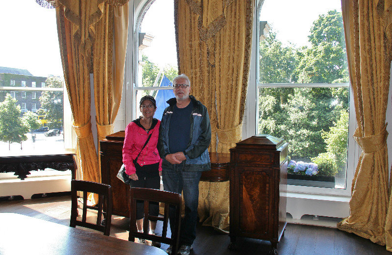 Garth and Sue in the Constitution Room at the Shelbourne Hotel