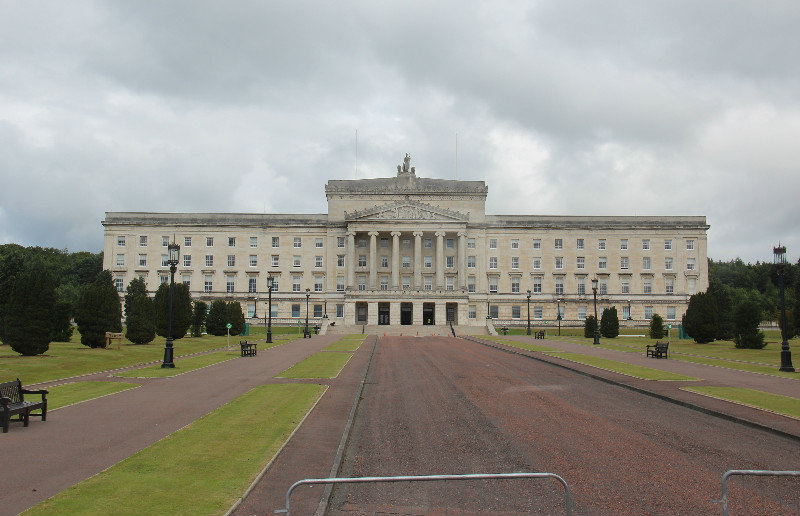 The Parliament Buildings on the outskirts of Belfast