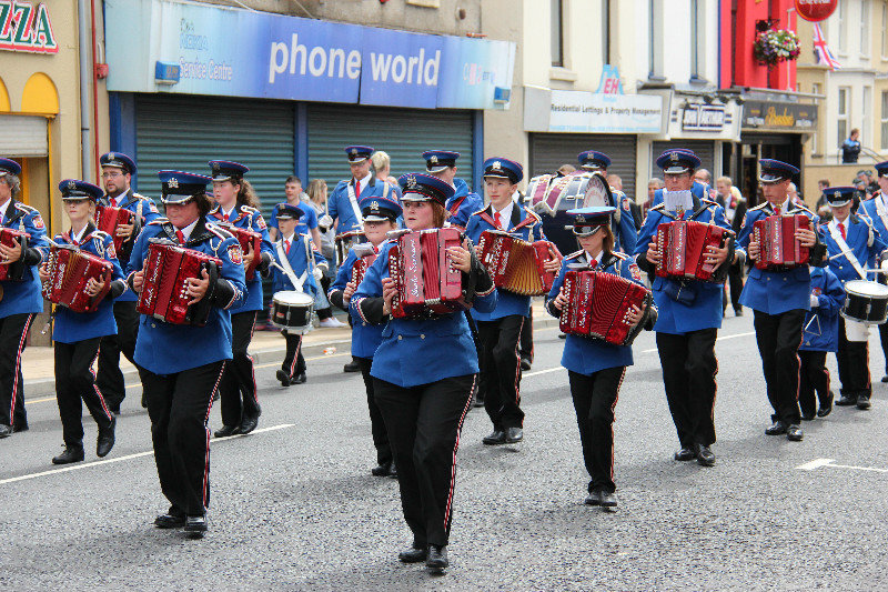 One of 145 Loyalist pipe and drum bands in Londonderry