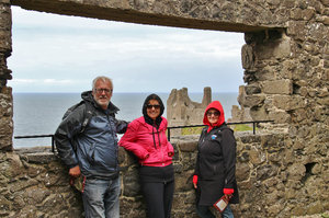 Garth, Sue and Chris at Dunluce Castle