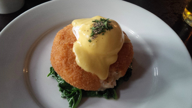 Salmon fish cake at the Cat & Mutton