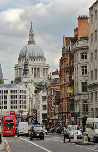 St. Paul's Cathedral at the end of Fleet Street