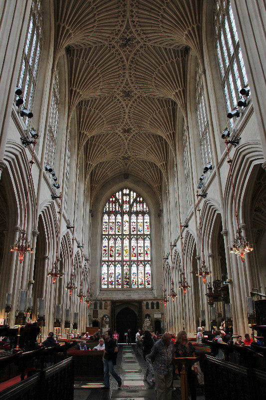 Inside the Abbey in Bath