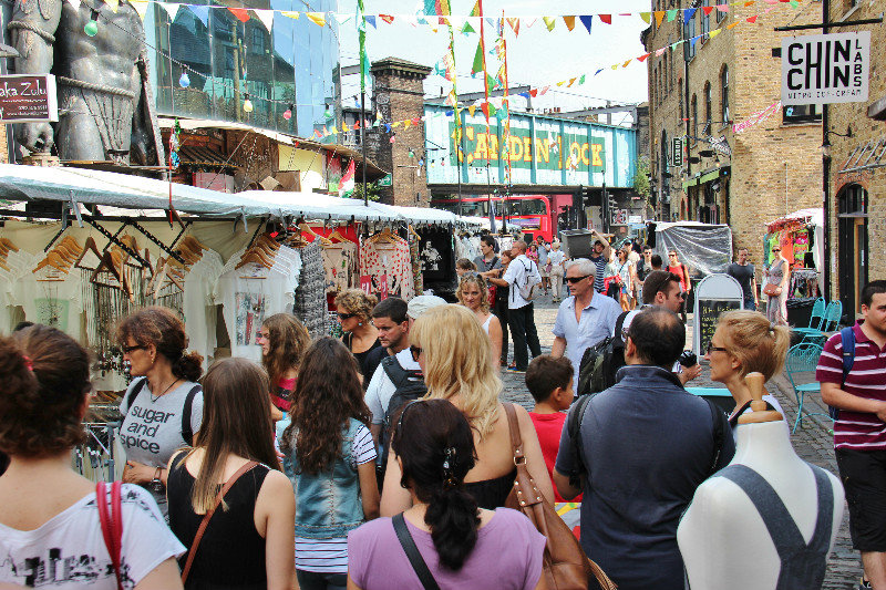 A busy day at Camden Market
