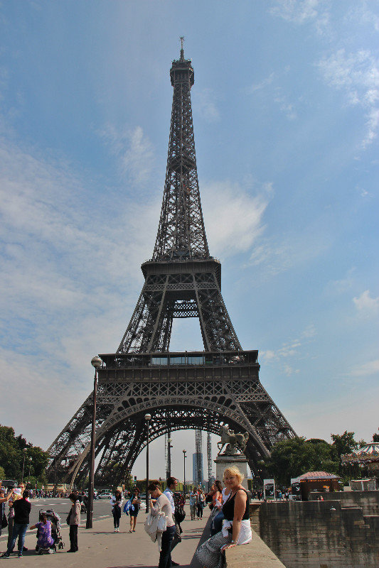 The Eiffel Tower from the Pont D' lena bridge.