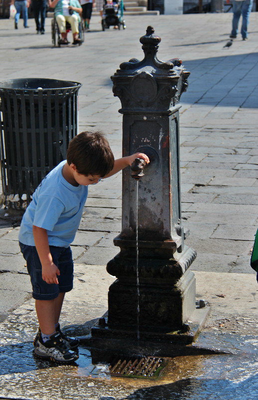 Boy and Fountain