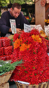 Rialto Market Vendor and Peppers