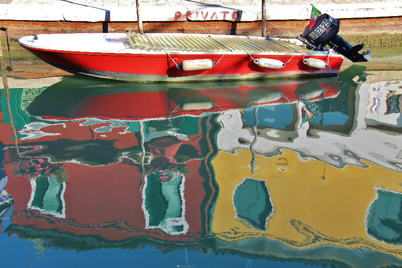 Burano, reflection and boat