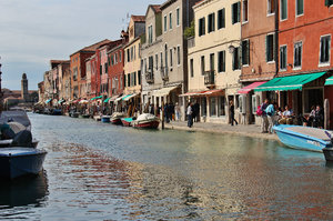 Murano, shops along canal