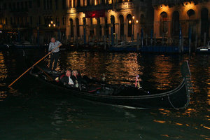 Venice at night, gondola