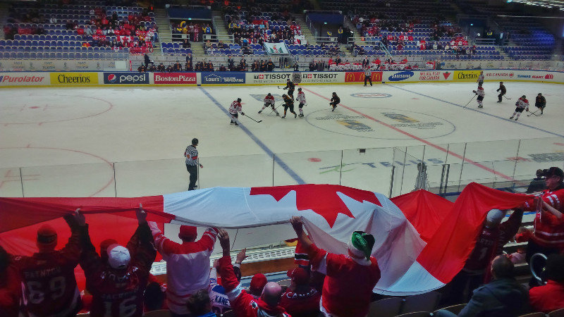 Big  Canadian Flag at CAN GER game