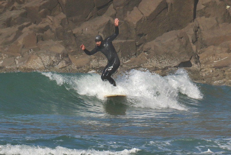 Surfer on Cannon Beach