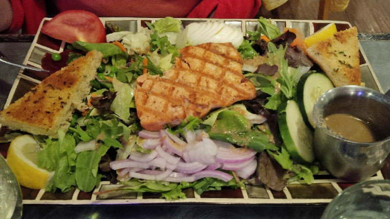 Char-Grilled Salmon Salad