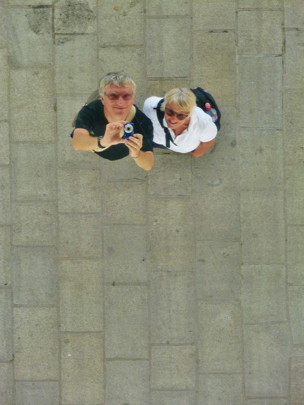 Selfie in the Vieux Port mirrored ceiling