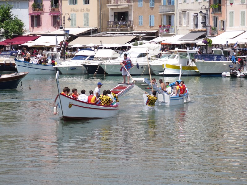 Jousting boats in Cassis harbour