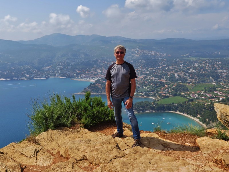 Roger on the viewpoint above Cassis