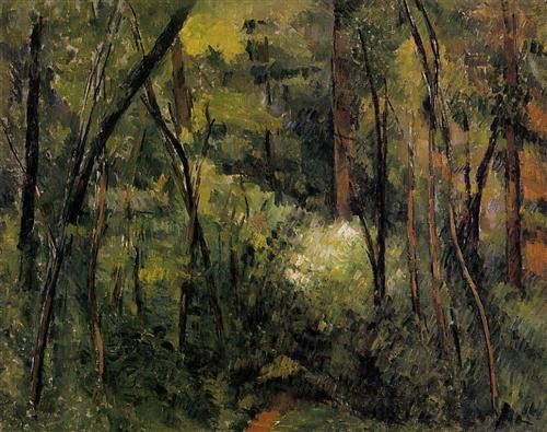 Paul Cezanne "In the woods"