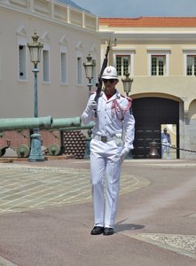 Guard in front of the Palais du Prince, Monte Carlo