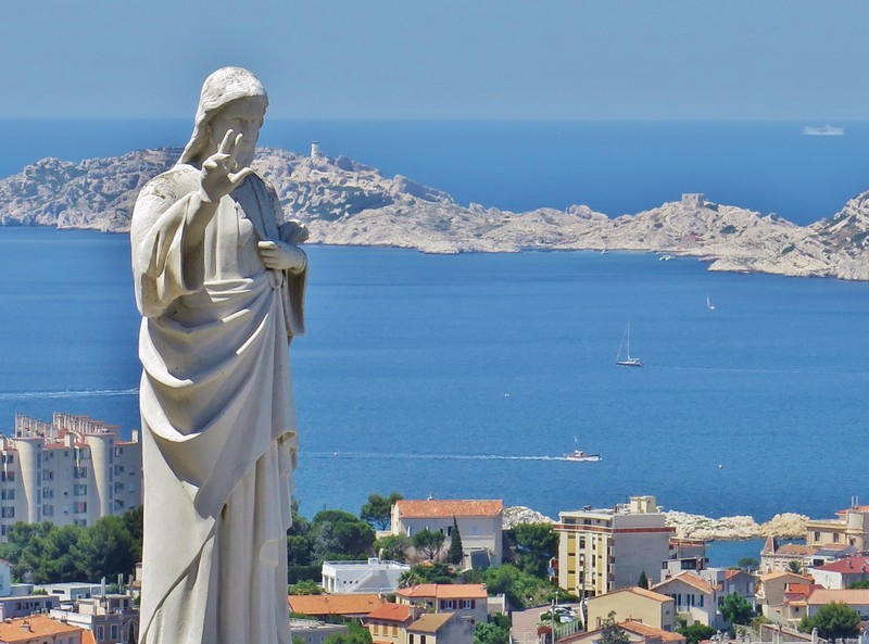 View across Mediterranean from Notre-Dame de la Garde