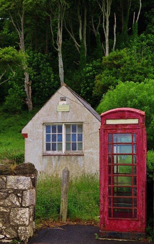 Old telephone booth and Exchange office
