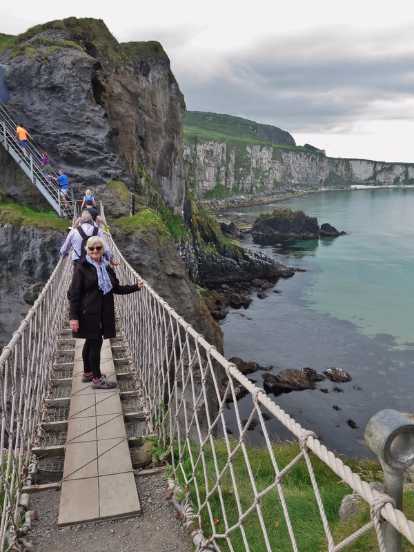 Chris on the Carrick-a-Rede rope bridge