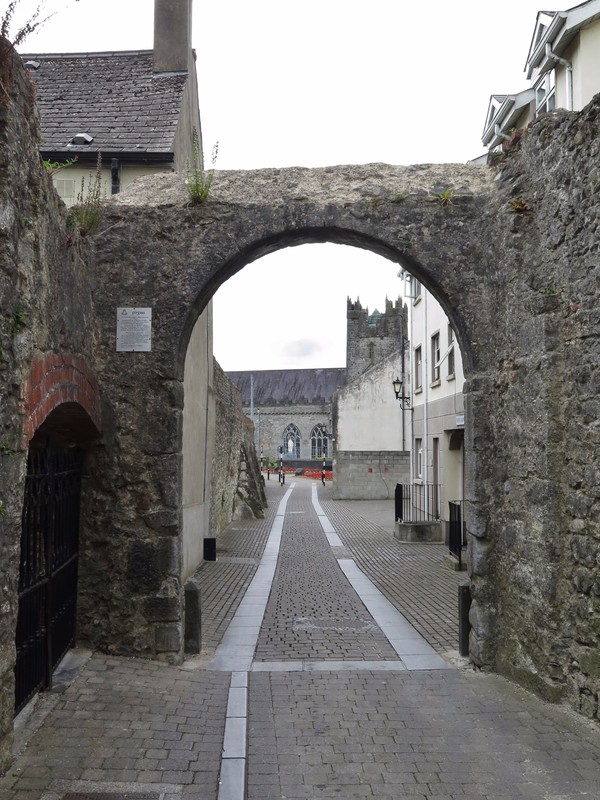 The Black Abbey, seen thru old city wall in Kilkenny