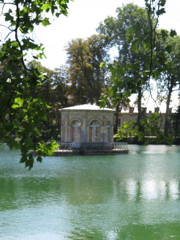 A lakeside pavilion