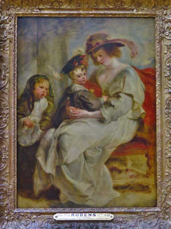 Portrait d'Hélène de l'artiste et de dues de she's enfants