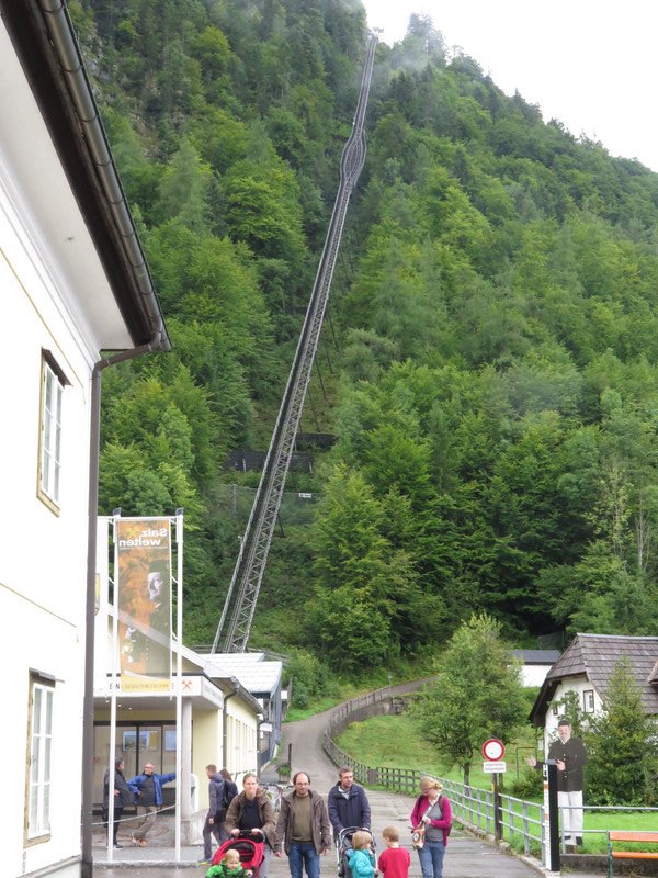Funicular up to Hallstatt salt mine
