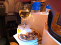 Nibbles and Wine in My Business Class Seat