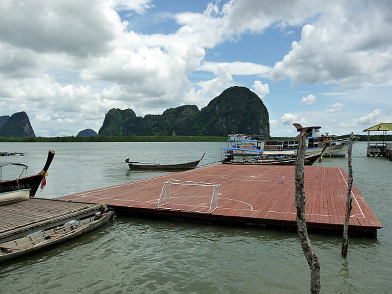 The Floating Stadium at Koh Panyi Village on stilt