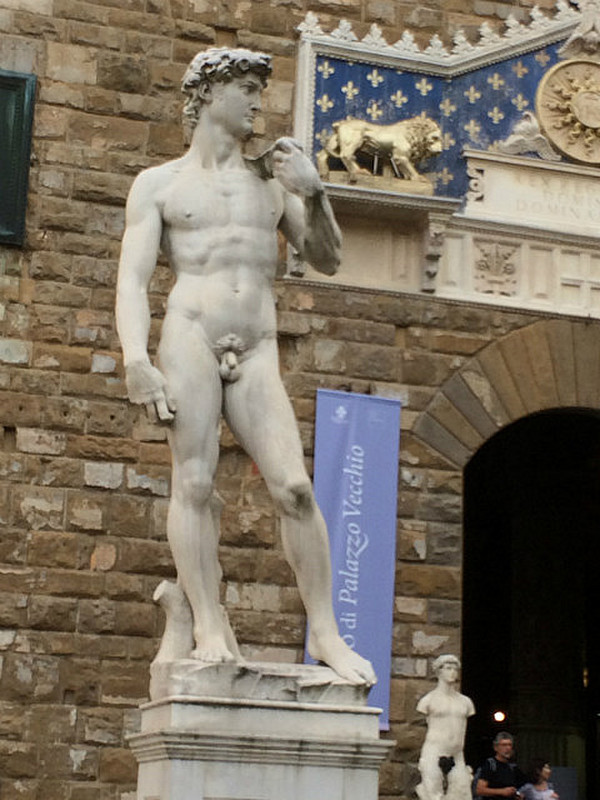 Copy of Statue of David in Piazza della Signoria