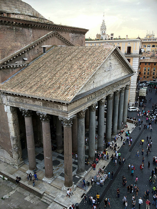 View of the Pantheon from our Balcony in Rome