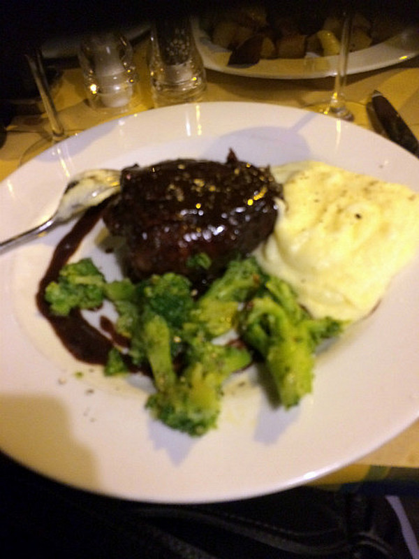 Steak with Red Wine Sauce in Campo dei Fiori