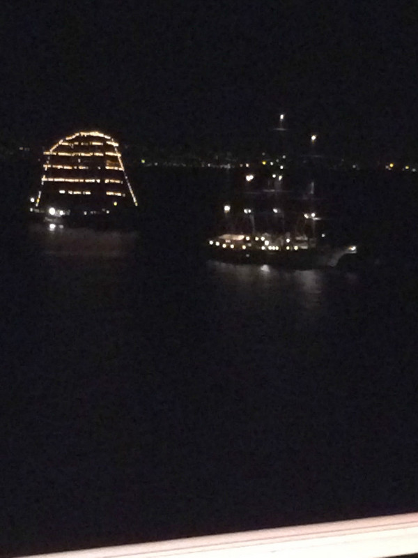 Tallships by Night in Sorrento Harbour