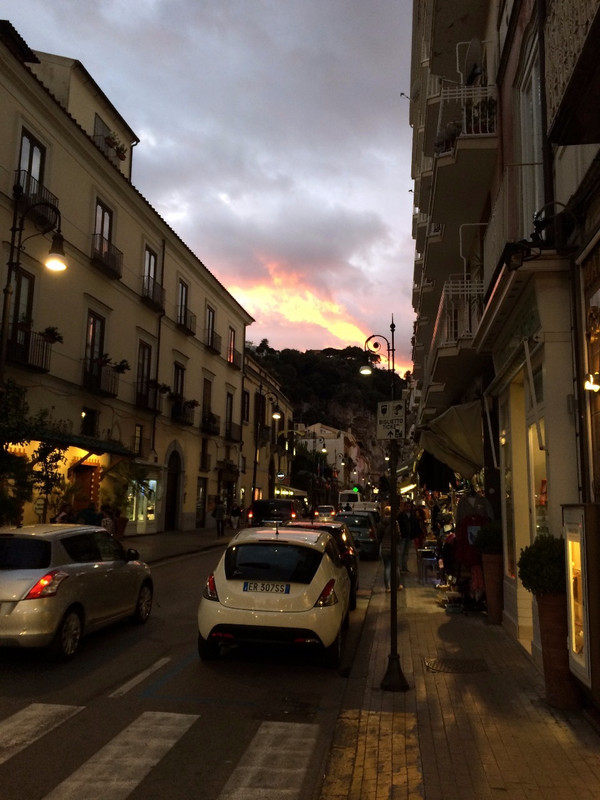 Sunset Over a Sorrento Street